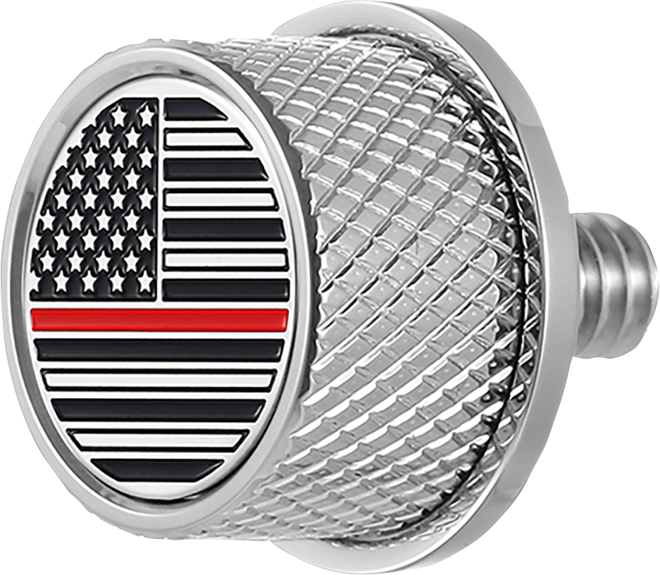 FIGURATI DESIGNS Seat Mounting Knob Stainless Steel - Red Line American Flag ...