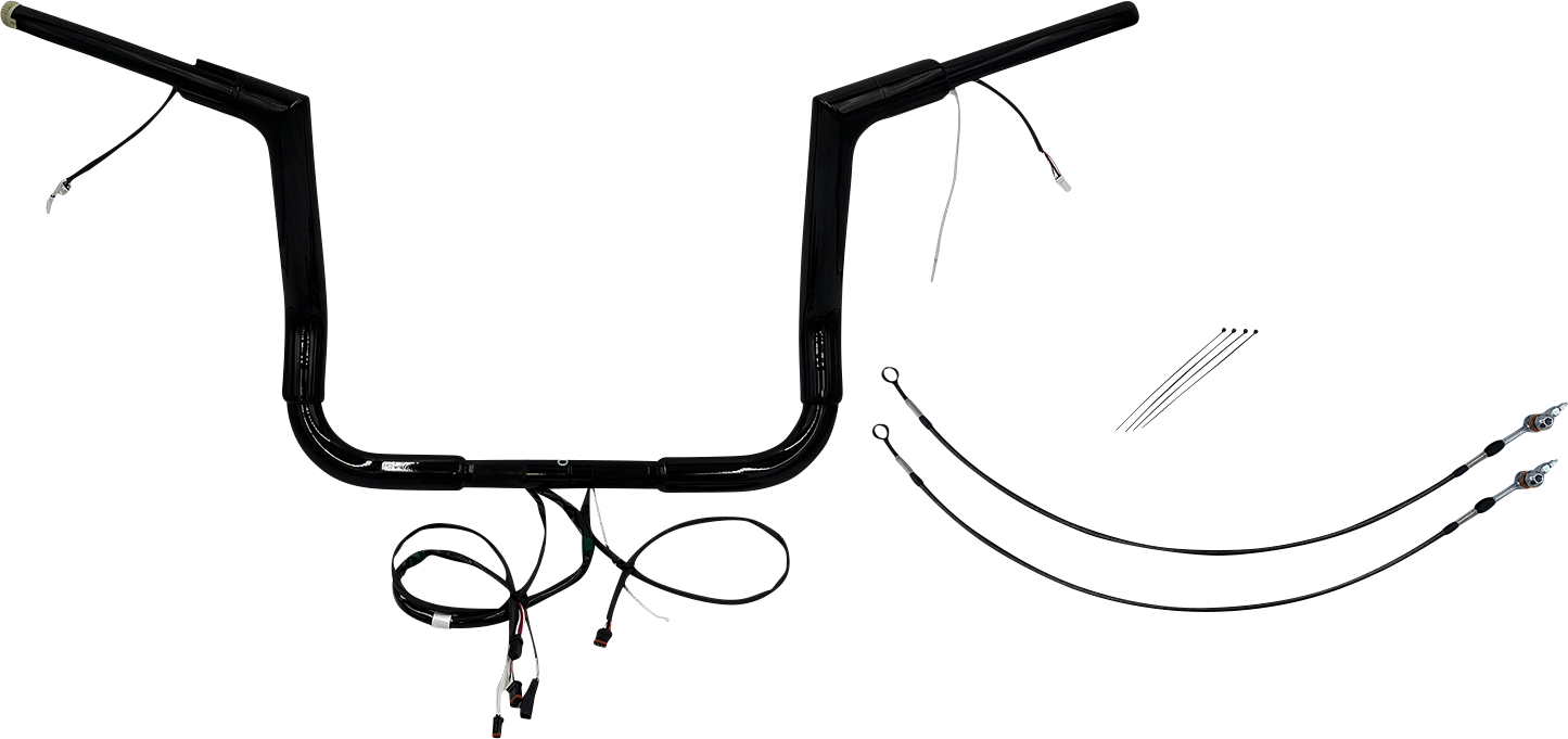 Fat Baggers, Inc. Plug & Play EZ Install 1-1/2" Flat Top Handlebar Kit 601212-B