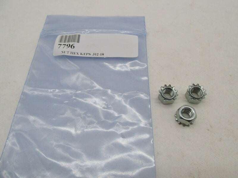 Lot of 3 Harley Davidson Genuine NOS Motorcycle Hex Nuts 7796