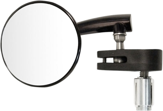 Emgo Aluminum 3" Bar End Mirrors Black Left 20-34042