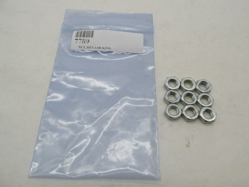 Lot of 9 Harley Davidson Genuine Chrome Hex Locking Nuts 7789