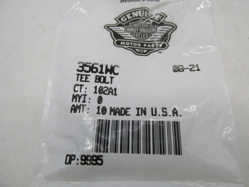 Lot of 2 Harley Davidson Genuine NOS 10-24 x 3/8 Tee Bolts 3561WC