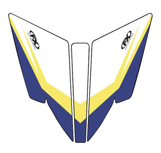 Factory Effex Front Fender Graphic Kit Yellow 19-30630