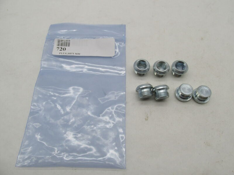 Lot of 7 Harley Davidson Genuine NOS Hex Socket Oil Tank Plugs 720