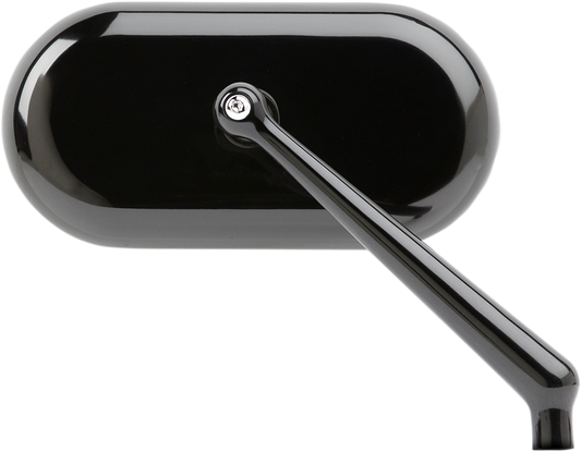 Arlen Ness Forged Oval Mirrors Black Right Hand 13-172