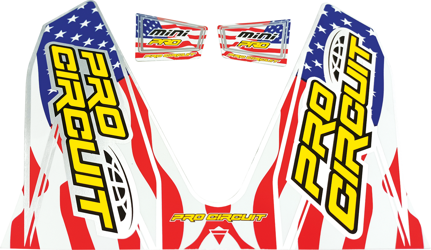 Pro Circuit T-6 Exhaust Mini Decals Stars and Stripes D22MINI-SS