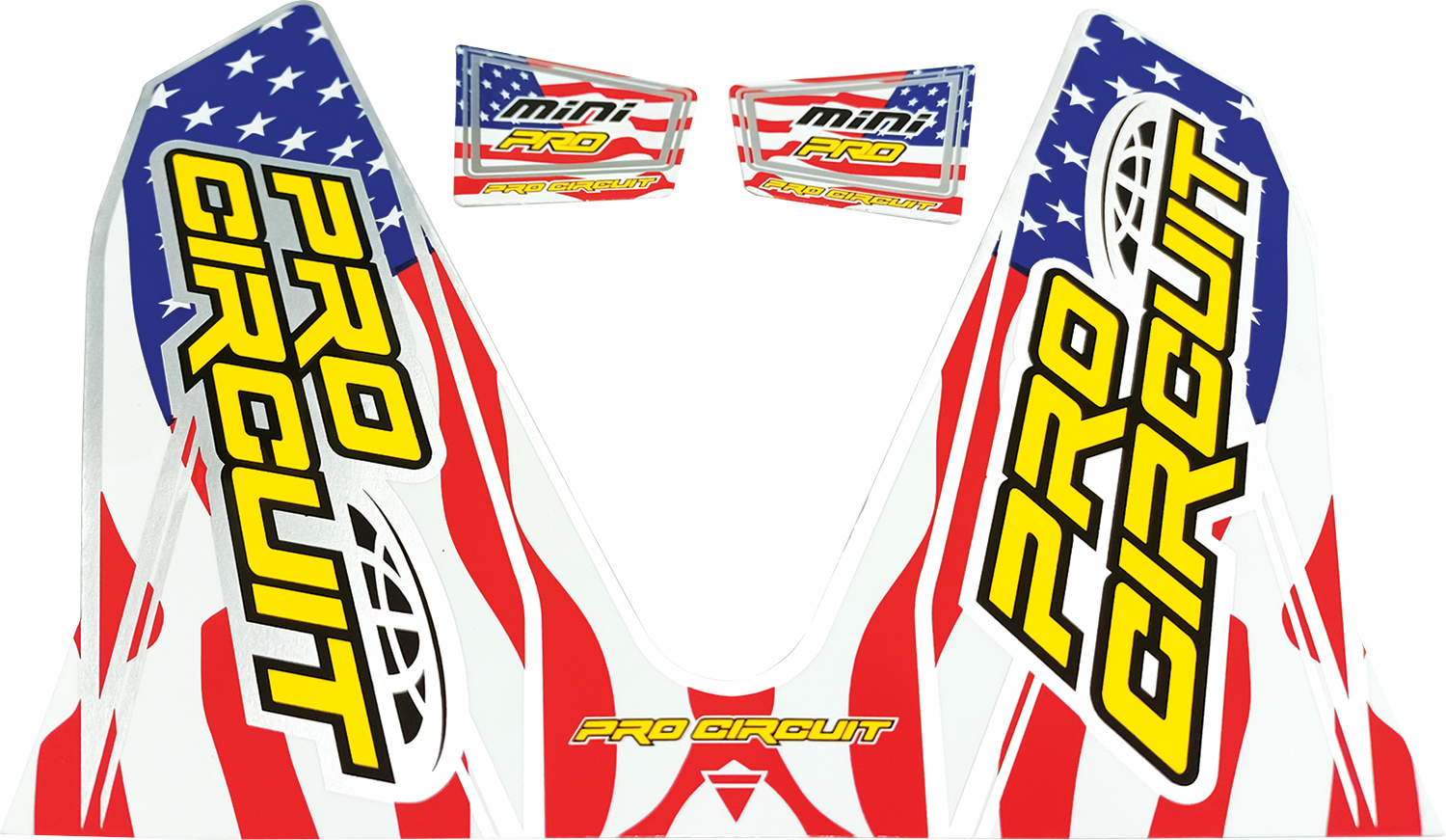 Pro Circuit T-6 Exhaust Mini Decals Stars and Stripes D22MINI-SS