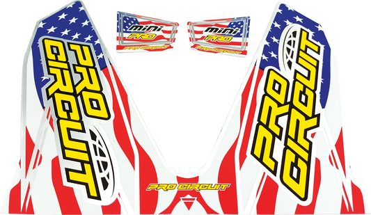 Pro Circuit T-6 Exhaust Mini Decals Stars and Stripes D22MINI-SS