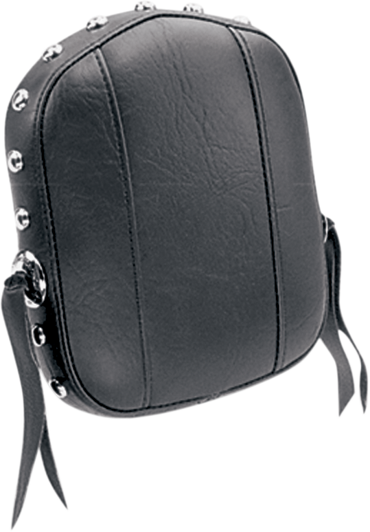 Mustang Braket-Style Sissy Bar Pads 9in Tall - 7.5in Wide Studded with Concho...