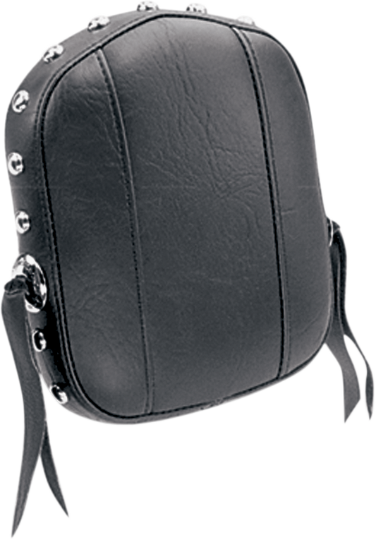 Mustang Braket-Style Sissy Bar Pads 9in Tall - 7.5in Wide Studded with Concho...