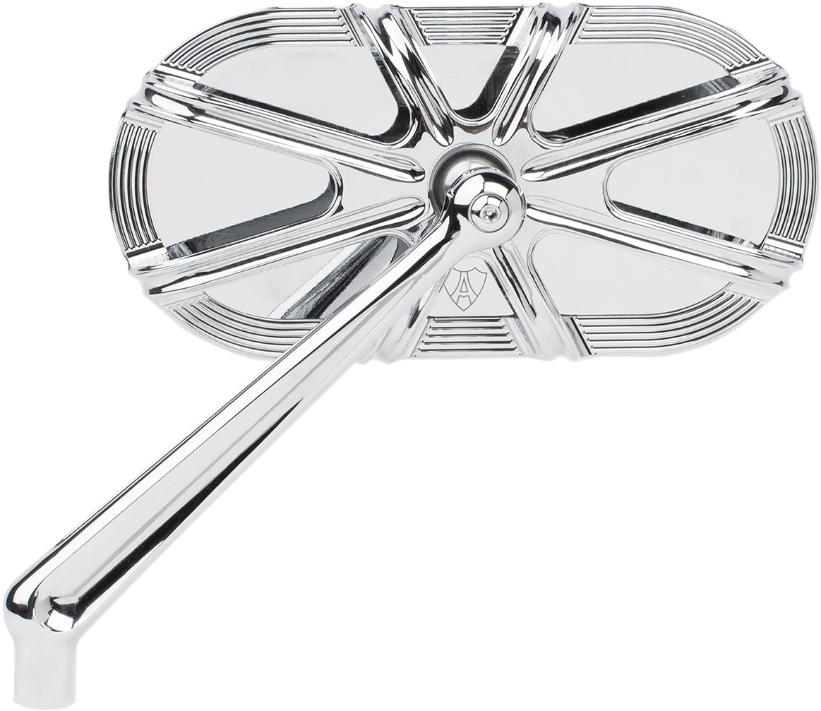 Arlen Ness Caged Series Mirrors Left Chrome 10 Gauge 13-161