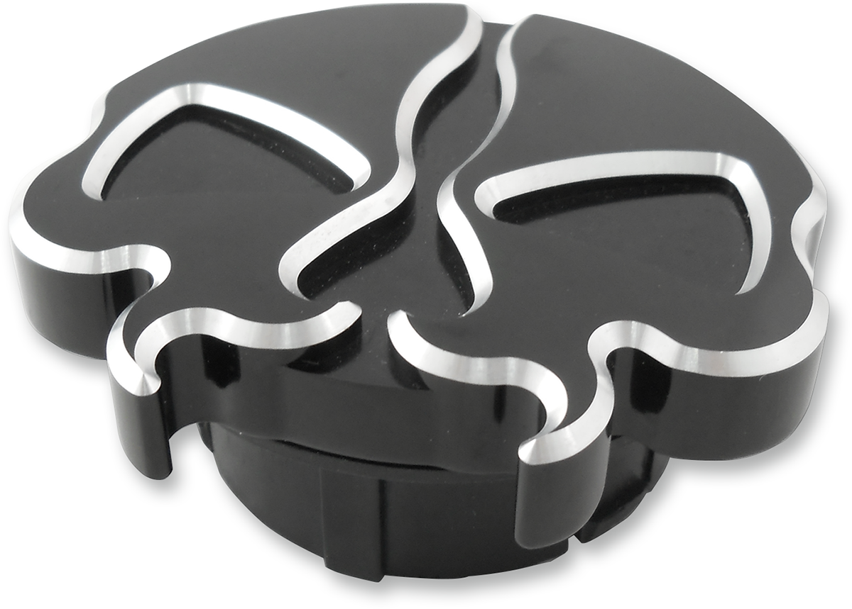 Drag Specialties Split Skulls Dummy Gas Caps Black 0703-0790