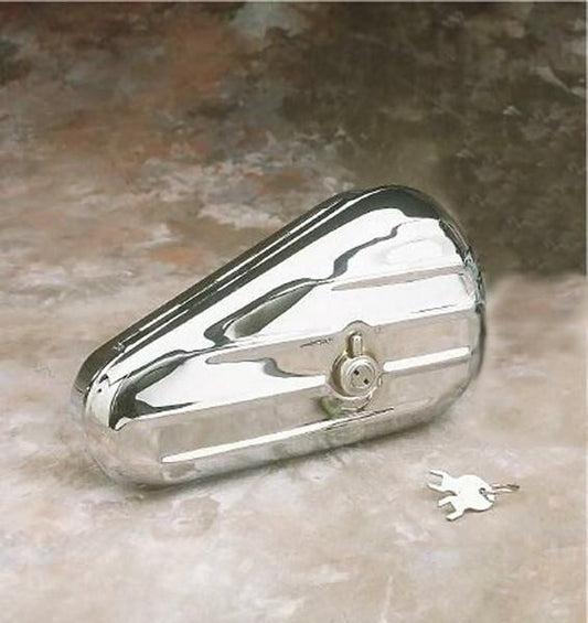 Drag Specialties Chrome Teardrop Toolbox Left DS373701