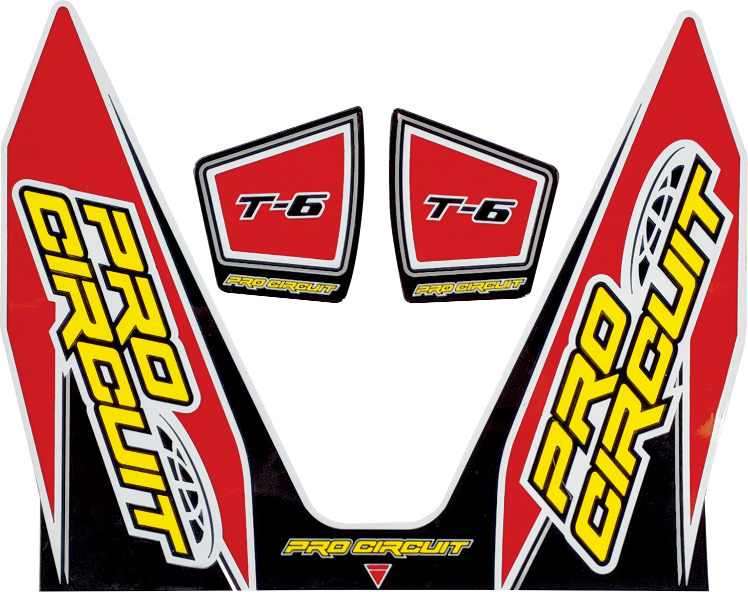 Pro Circuit T-6 Exhaust Decals Red DC22T6-RED