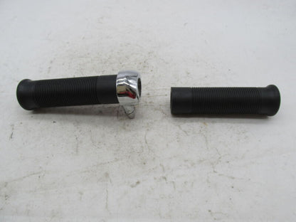 Set of Triumph Emgo NOS NEW Grips with Chrome Throttle Housing