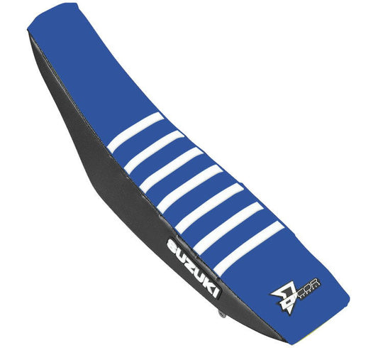 D'COR Factory Reinforced Seat Covers Black/Blue, White Ribs 30-40-101