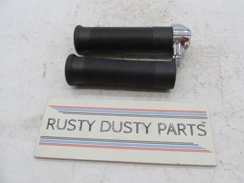 Set of Triumph Emgo NOS NEW Grips with Chrome Throttle Housing