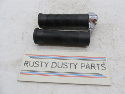 Set of Triumph Emgo NOS NEW Grips with Chrome Throttle Housing