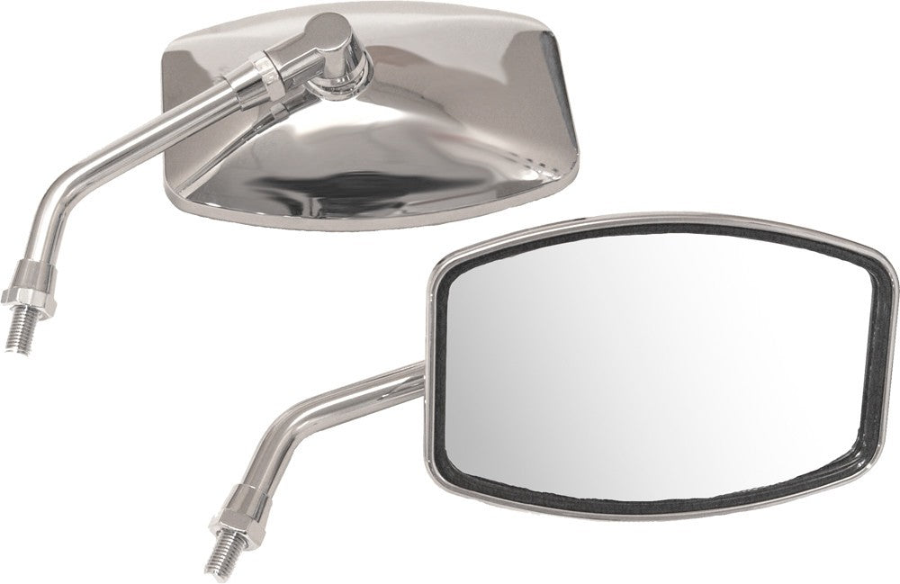 Emgo Universal Cruiser Mirror Big One, 4 1/4 H x 6 1/4 W, 10mm Thread, Honda,...