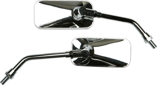 Emgo Universal Cruiser Mirror in.EL Chico,in. 2in. H x 4 3/4in. W, 10mm Threa...