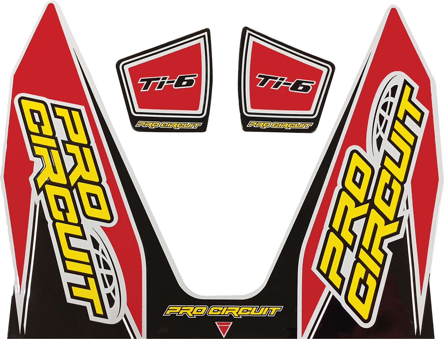 Pro Circuit Ti-6 Exhaust Decals Red DC22TI6-RED