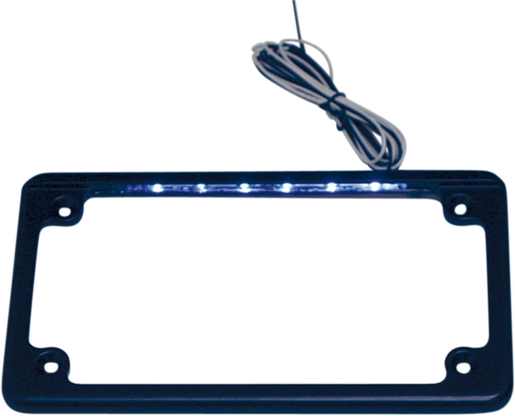 Custom Dynamics LED License Plate Frame Black LPF-HRZ-B-LP