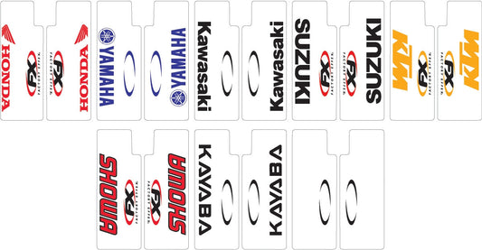 Factory Effex Clear Upper Fork Graphics Suzuki - Black FX08-38404