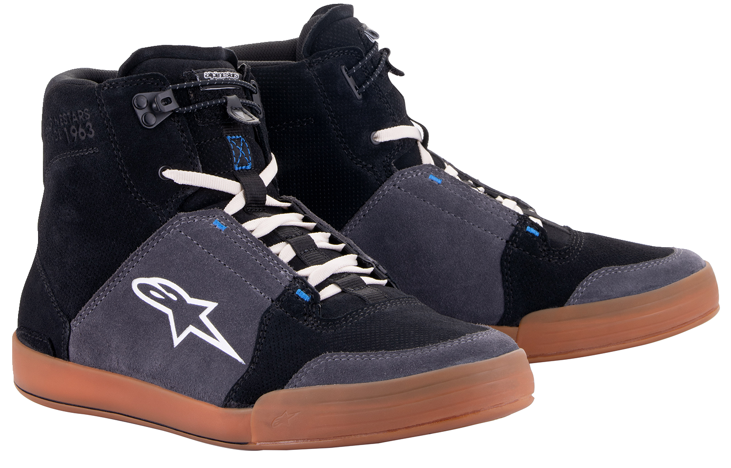 Alpinestars Chrome Shoes Black/Asphalt/Gum Blue 9 251232211729