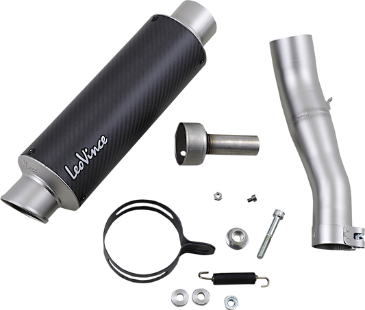 Leo Vince GP Corsa Slip-On Mufflers Stainless/Carbon 8760M