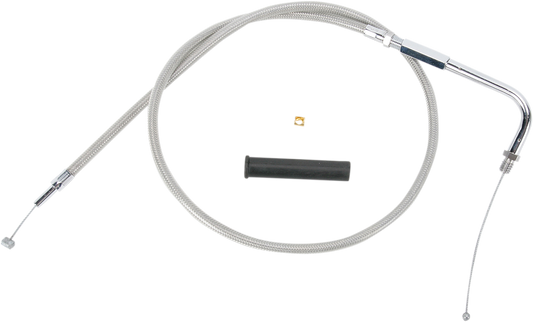 Drag Specialties Alternative Length Braided Throttle Cable 34.5in.