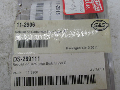 Harley Davidson S&S Cycle E Carburetor Body Rebuild Kit 11-2906