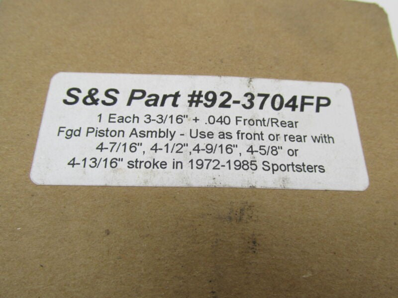 Set of S&S Cycle 3-3/16" +.040 Harley 1972-85 Sportster Pistons & Rings 92-3704 