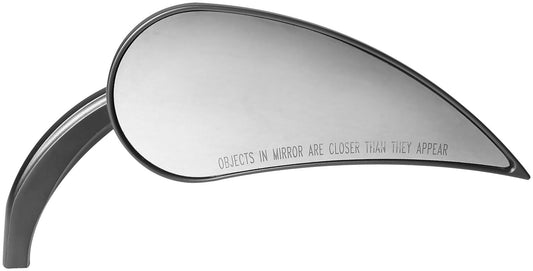 Arlen Ness Micro Die-Cast Rad III Teardrop Mirror Die-Cast Stem - Black Left ...