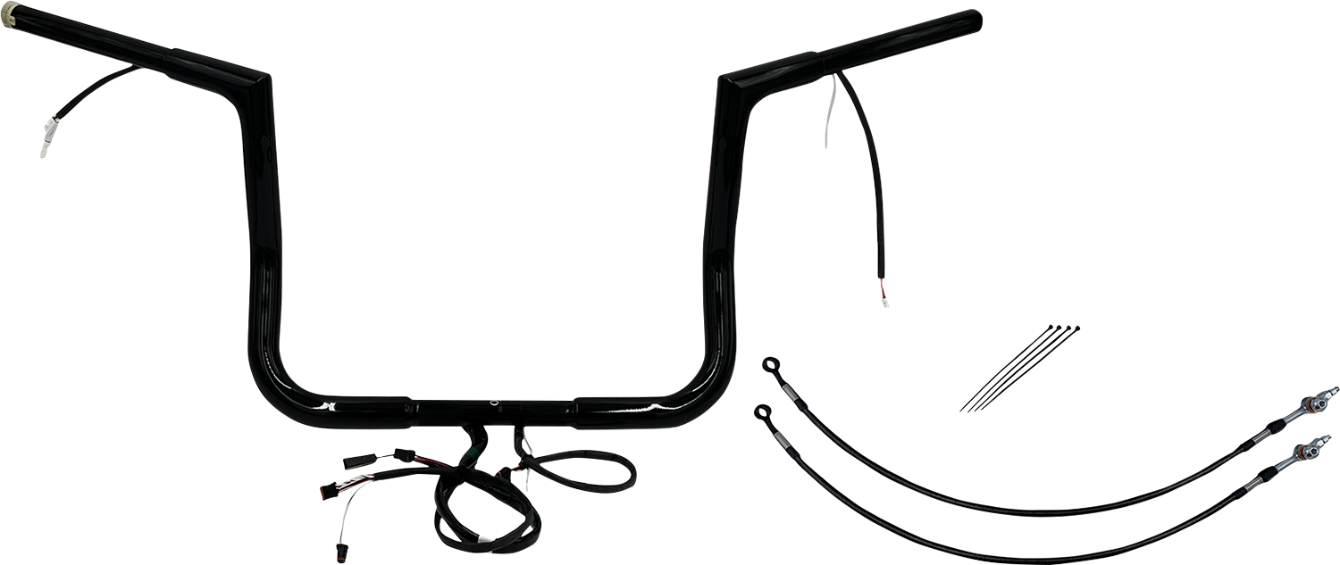 Fat Baggers, Inc. Plug & Play EZ Install 1-1/4" Flat Top Handlebar Kit 702212-B