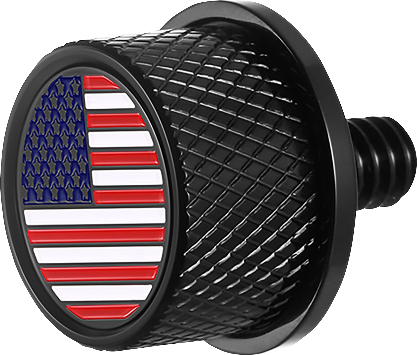 FIGURATI DESIGNS Seat Mounting Knob Black - American Flag FD20-SEAT KN-BK