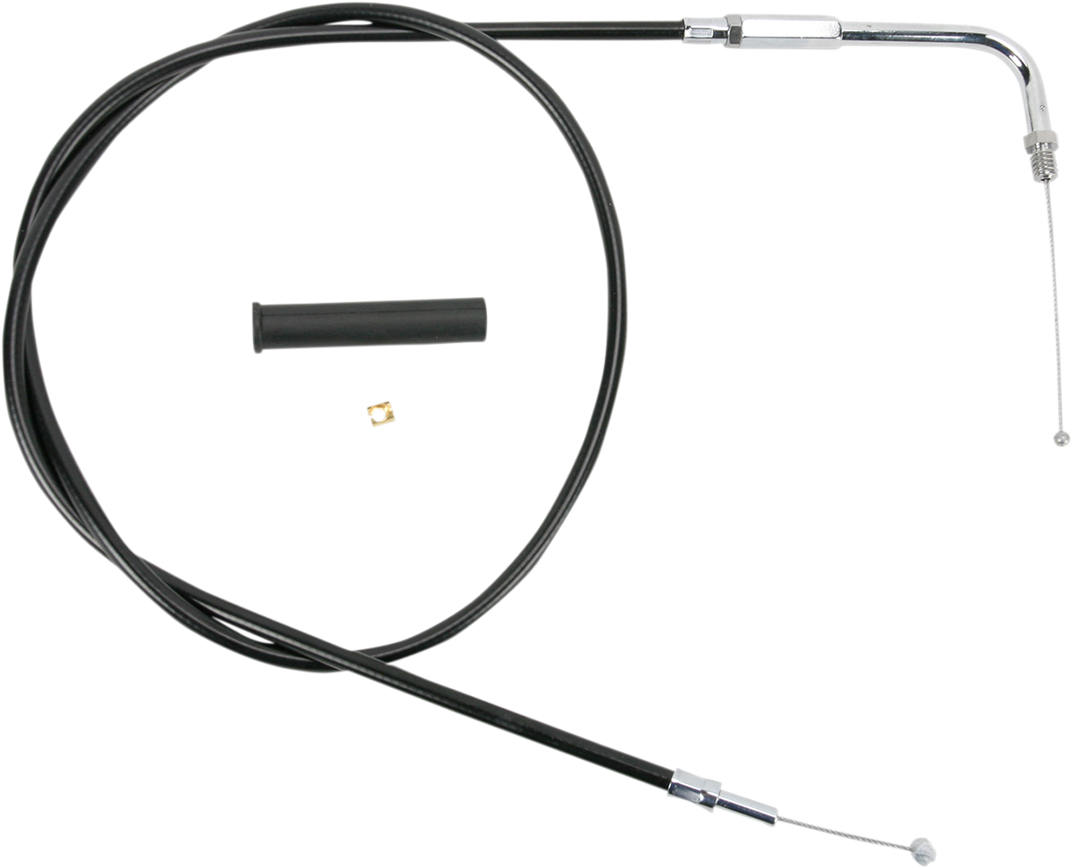 Drag Specialties Alternative Length Black Vinyl Throttle Cable 44in.