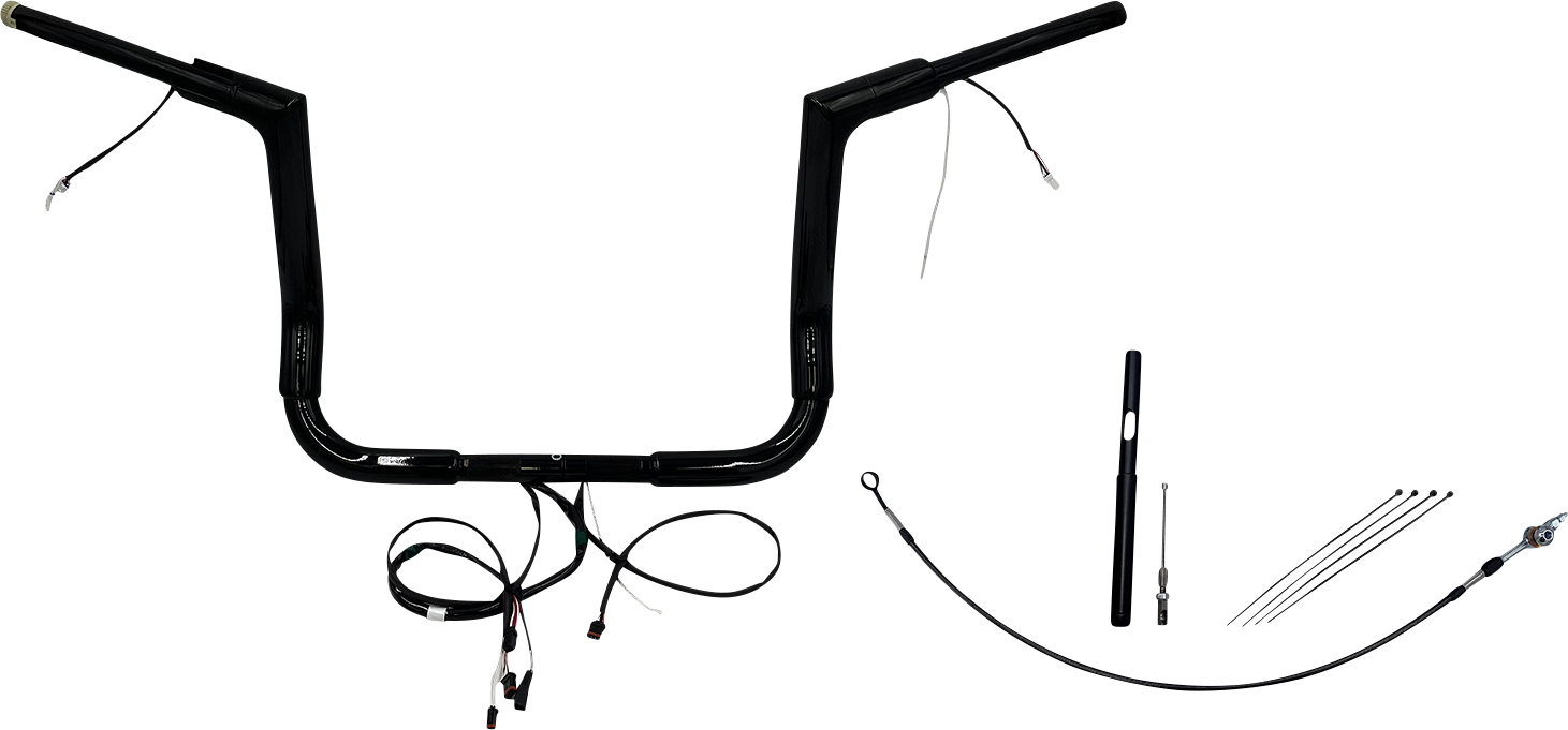 Fat Baggers, Inc. Plug & Play EZ Install 1-1/2" Flat Top Handlebar Kit 612012-B