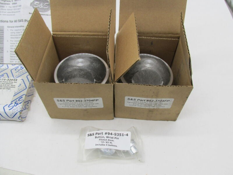 Set of S&S Cycle 3-3/16" +.040 Harley 1972-85 Sportster Pistons & Rings 92-3704 