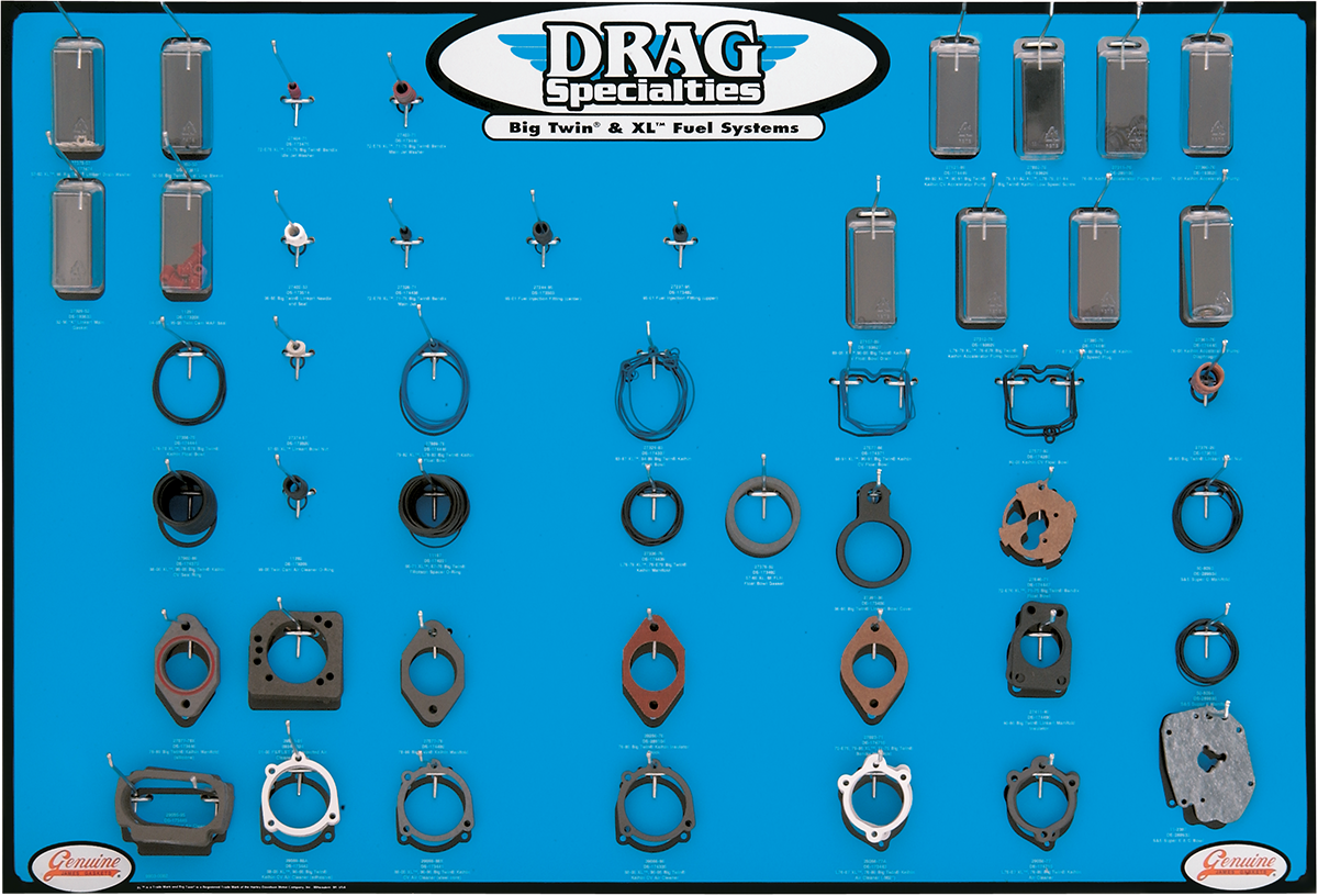 Drag Specialties Gasket, Seal and O-Ring Display for Fuel System 9903-0082