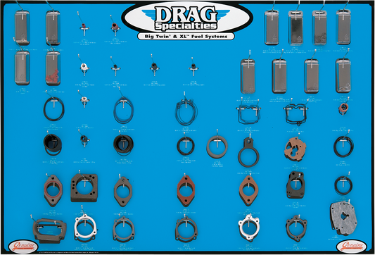 Drag Specialties Gasket, Seal and O-Ring Display for Fuel System 9903-0082
