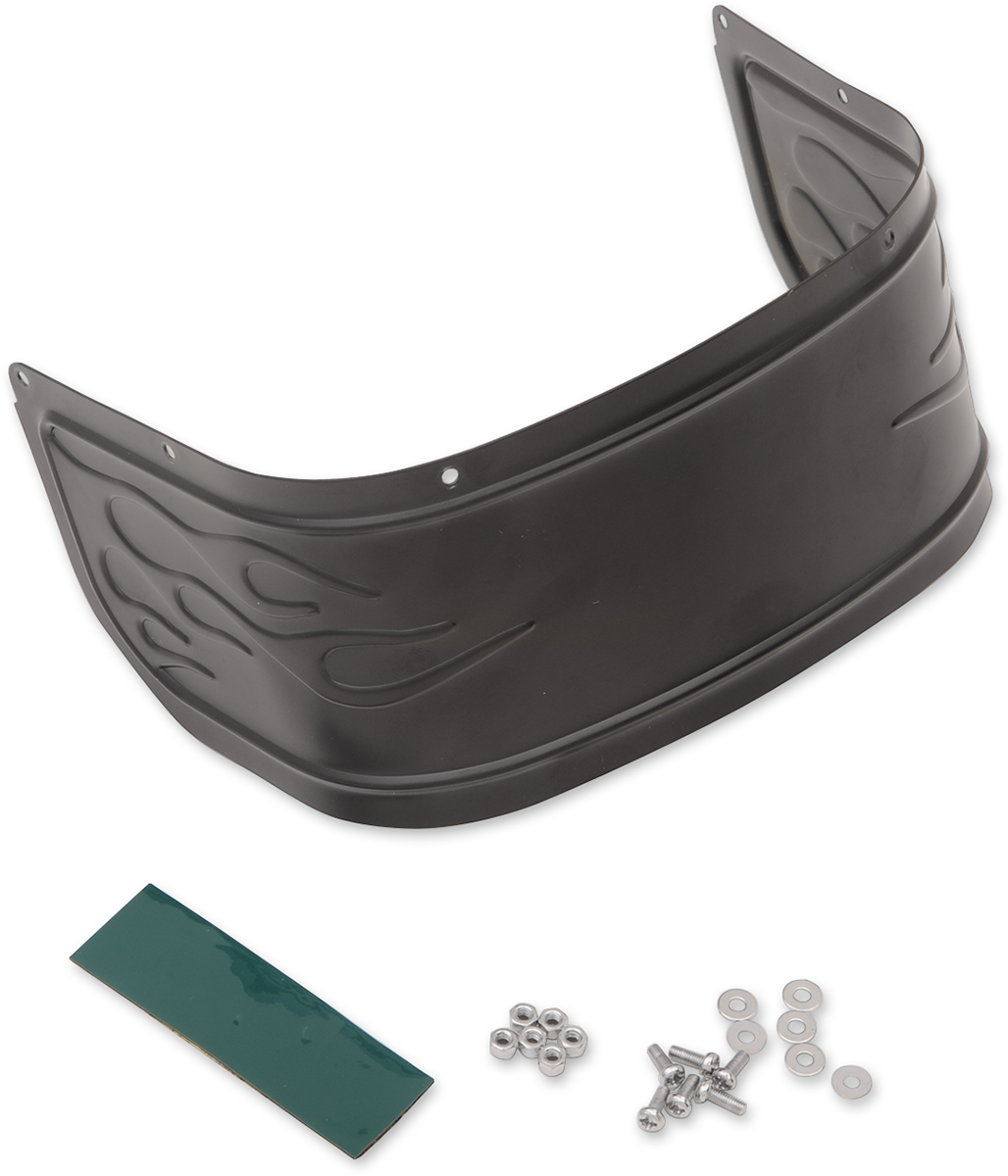 Drag Specialties Front Fender Skirt Black Flame 1405-0224