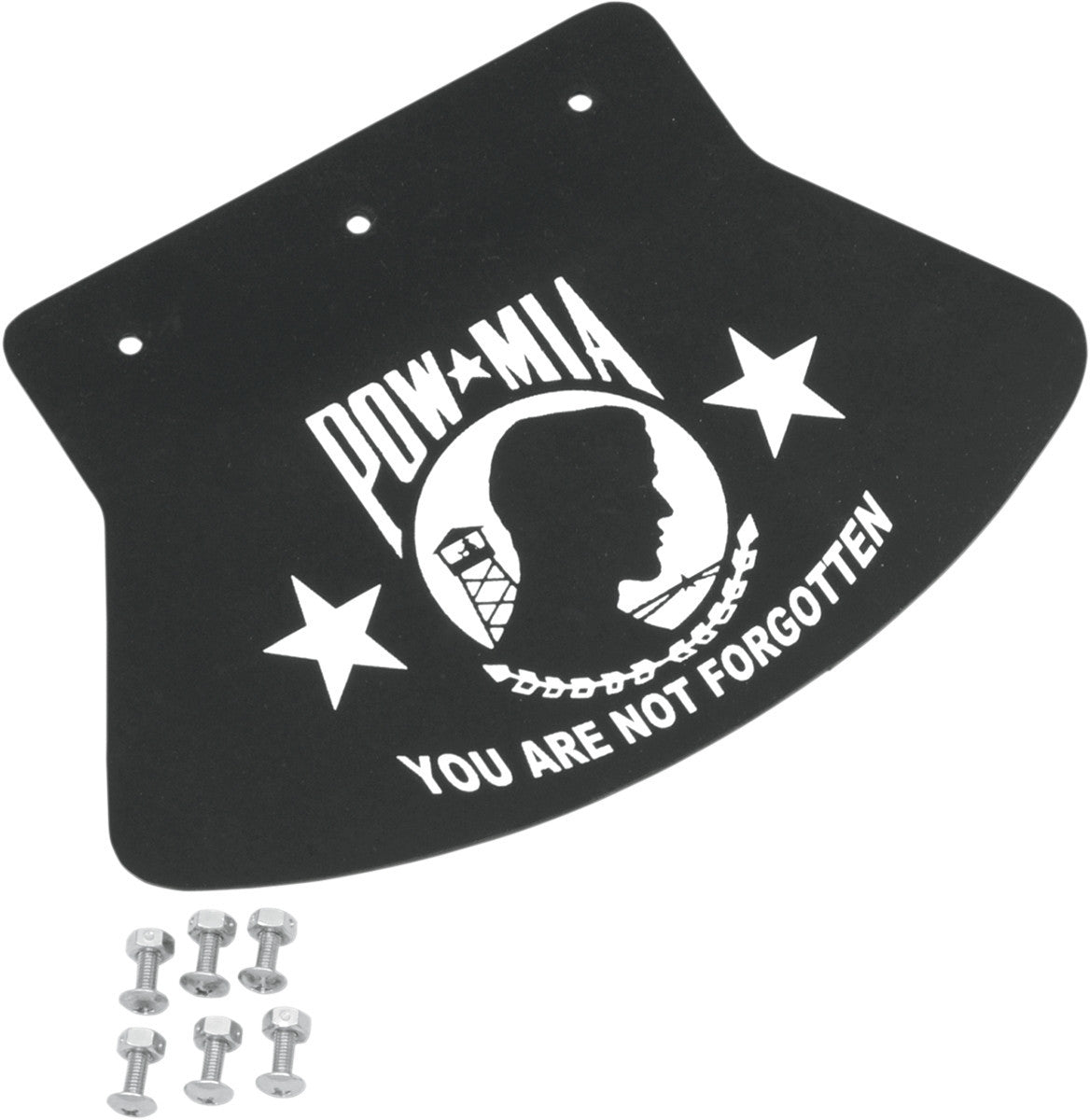 Drag Specialties Rubber Mud Flaps POW MIA 1420-0045