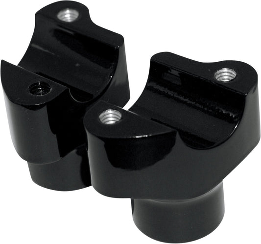 Drag Specialties 1 1/4in. Straight Buffalo Risers 1 1/2in. - Black 0602-0350
