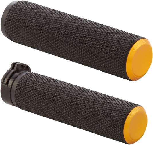 Arlen Ness Cable Fusion Series Grips Gold Knurled 07-337