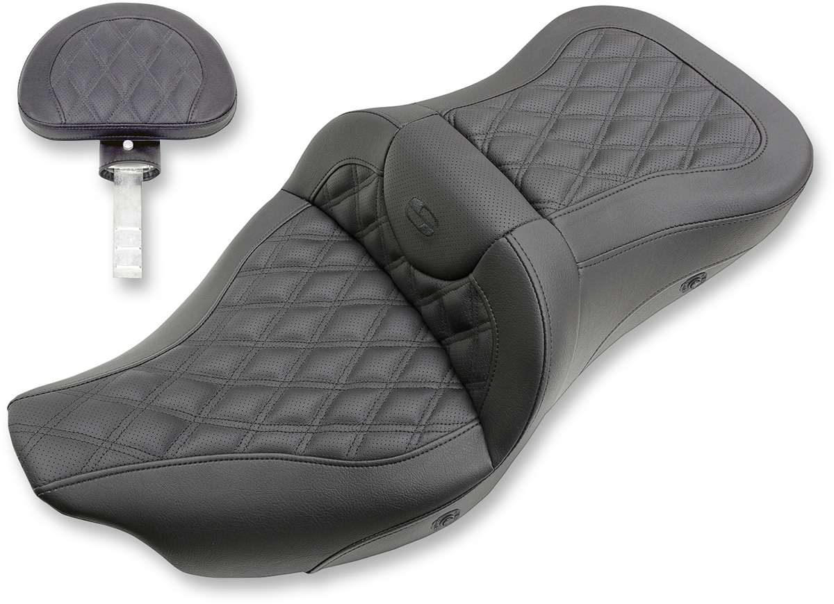Saddlemen Heated Extended Reach Road Sofa LS Seat/Drivers Backrest 80807B-184...