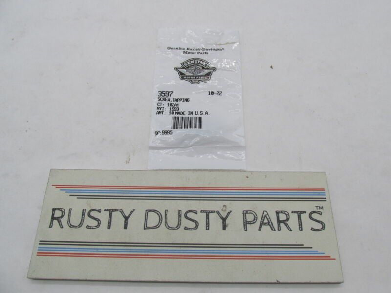 Lot of 3 Harley Davidson Genuine NOS 6-32 Torx Pan Tapping Screws 3597