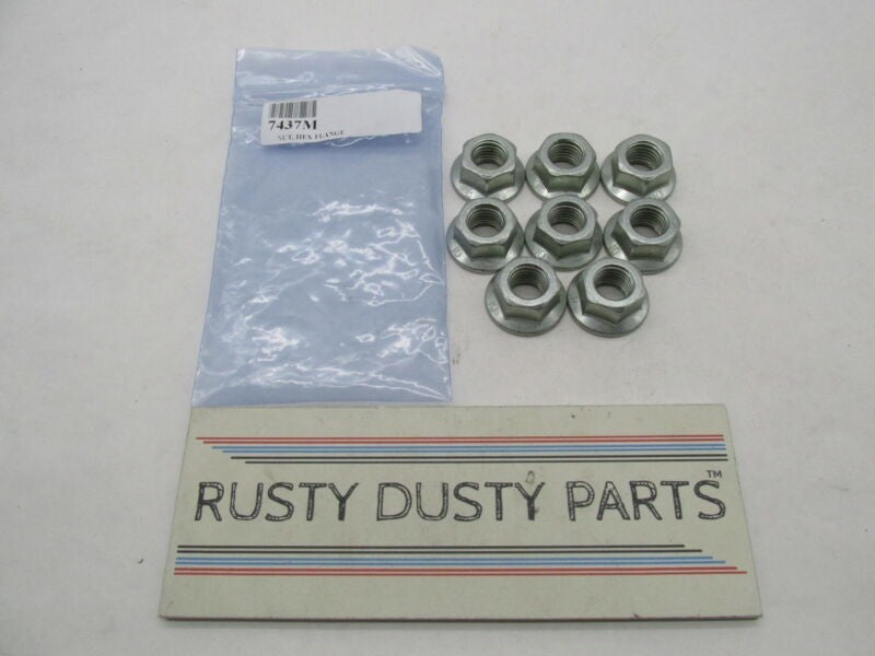 Lot of 8 Harley Davidson Genuine NOS Axle Flange Nuts 7437M