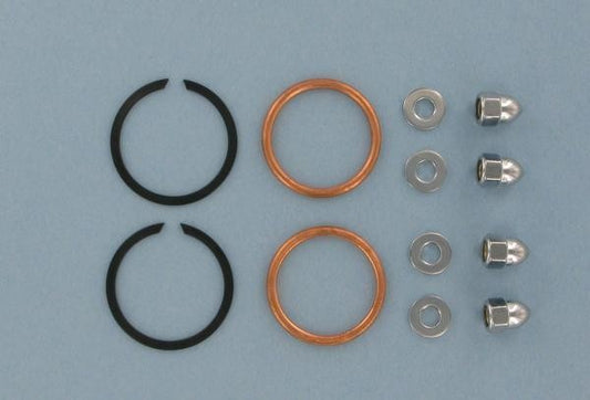James Gasket Exhaust Port Gasket Kit Copper Crush Ring Gaskets and Chrome Aco...
