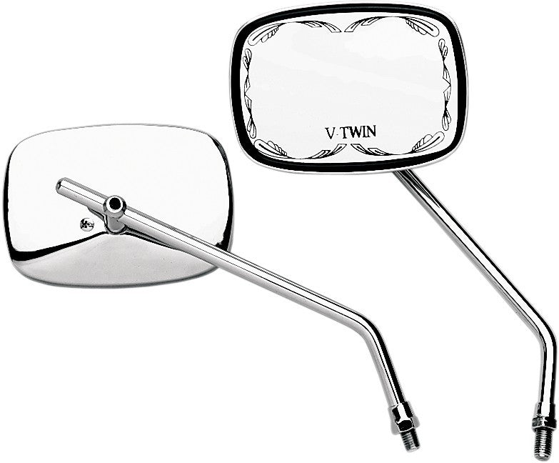 Emgo Universal Scrolled Mirror V-Twin - 10mm Thread - Left 20-21750