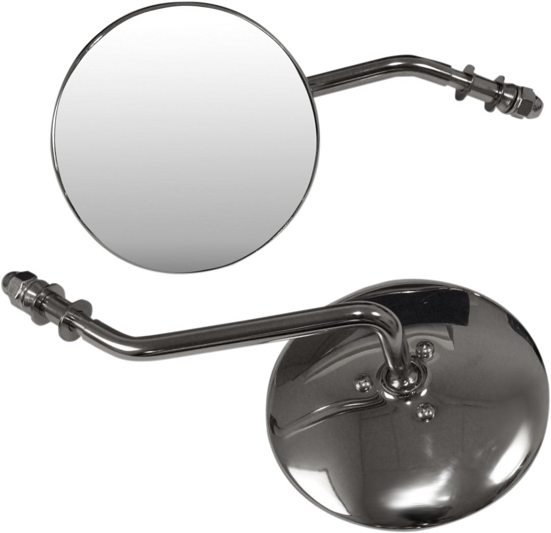 Emgo Chrome Universal Steel Mirrors Pair 20-21794
